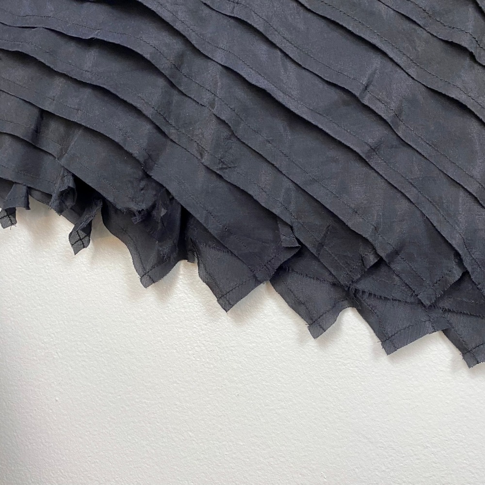 J. Jill Asymmetrical Ruffle Maxi Skirt Black Whimsygoth Dark Fairy Size 16 - Picture 4 of 11